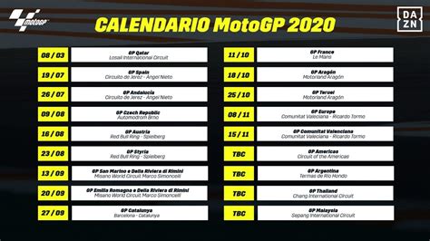 motogp calendario y horarios